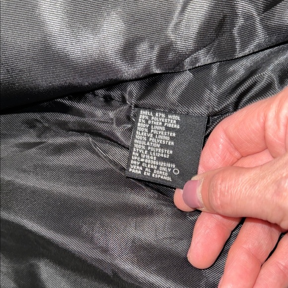 London Fog Men's Wool Black Pea Coat - Picture 8 of 11